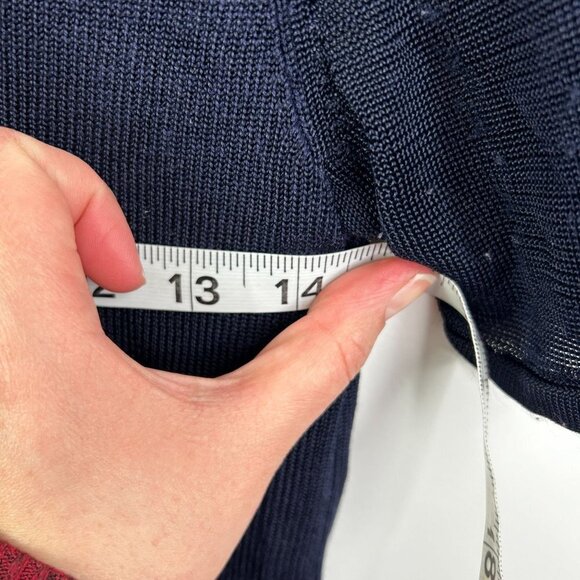 Norton McNaughton vintage black short sleeve mesh and‎ ribbed blouse size large - Picture 8 of 9